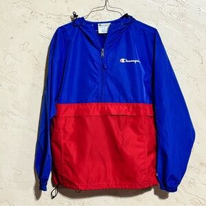 Champion Men's Colorblocked Half Zip Packable Windbreaker Jacket size Small